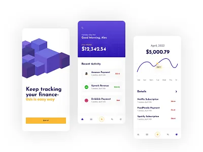 Digital Wallet app cost management digital currency digital management digital wallet expense tracking finance fintech money management stat statistic uiux