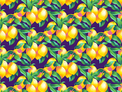 Elegant Citrus Pattern beverage drawing elegant food food illustration food pattern fruit gradient illustration jordan kay kitchen lemon limited color noise pattern pattern design stipple surface pattern textile texture