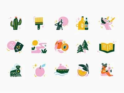 Tin Whistle Brewing Co. Icon Set branding flat graphic hand drawn icon set illustration simplie spot illustration vector