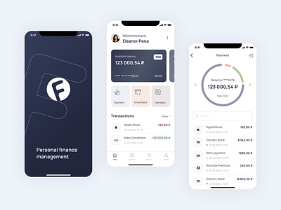 Finance mobil app app design illustration ui ux