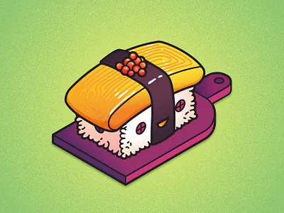 Sushi Japonica #1 - Tezos NFT flat illustration