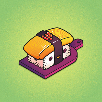 Sushi Japonica #1 - Tezos NFT flat illustration
