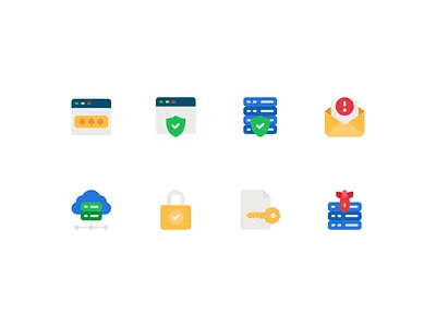 Internet Security Icon Set icon icon apps icon set icons internet of things iot landing page technology ui design