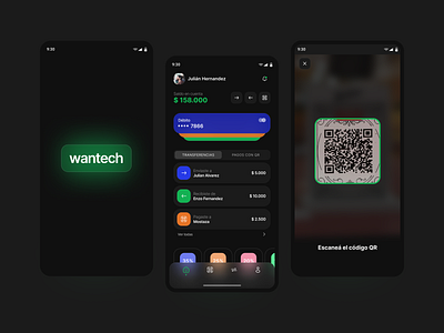 wantech ui app design design ui ema panarello emanuel panarello finance fintech ui ui design uidesign wallet