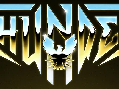 Thunderbird angles bolts brand chrome chrome effect custom letters custom type design hand lettering illustration lettering letters lightning logo logo design retro thunder type typography vintage