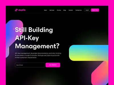 Zuplo - Landing Page brand identity branding colors design designer designs graphic design illustration illustrator layout logo photoshop startup ui user experience user interface ux vector