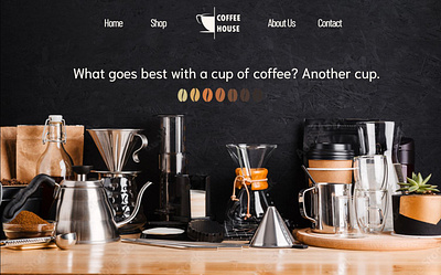 Coffee Shop Landing Page adobe photoshop coffee design landing page photoshop ui ui design