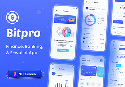 Bitpro Currency Finance Banking & wallet app design banking bitcoin blockchain crypto crypto app crypto currency cryptocurrency currency currency app e wallet finance finance app finance mobile app ios mobile mobile app design mobile design syful wallet wallet app