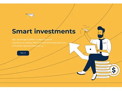 online trading website illustration branding character design flat illustration graphic design illustration logo minimal ui vector