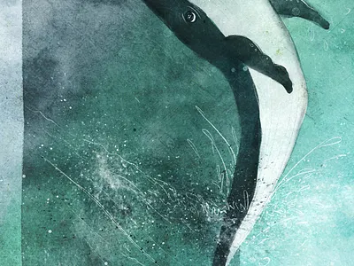 Page of "Whalien 52 Hz" book bookcover bookdesign bookillustration design illustration illustrator kidsillustration sea whale