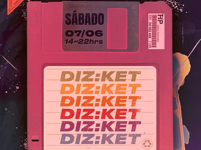 DIZ:KET digital graphic graphic design illustration party texture