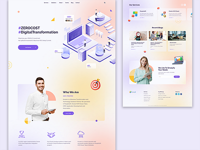 Digital Website - Trendy Color color website design gradient trendy ui website