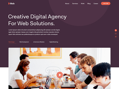 Digital Agency branding clean design corporate design design digital agency graphic design homepage design illustration landing page design logo marketing agency minimal minimal design mockup ui vector web web agency website website design