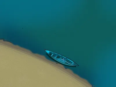 A Drone View boar design drone illustration nature river ui view