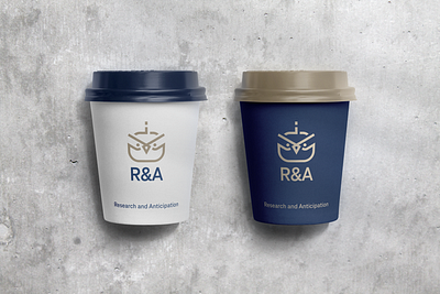 R&A Visual Identity anticipation avatar branding clean iconic line logo logo design mark minimal outline owl research robot simple software symbol