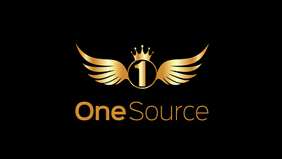 Logo-Design-Business-Crown-Wing-Golden-Service-One-Luxury branding business company corporate crown design golden graphic design illustration logo logo design luxury one quality service stylish symbol unique vector wing