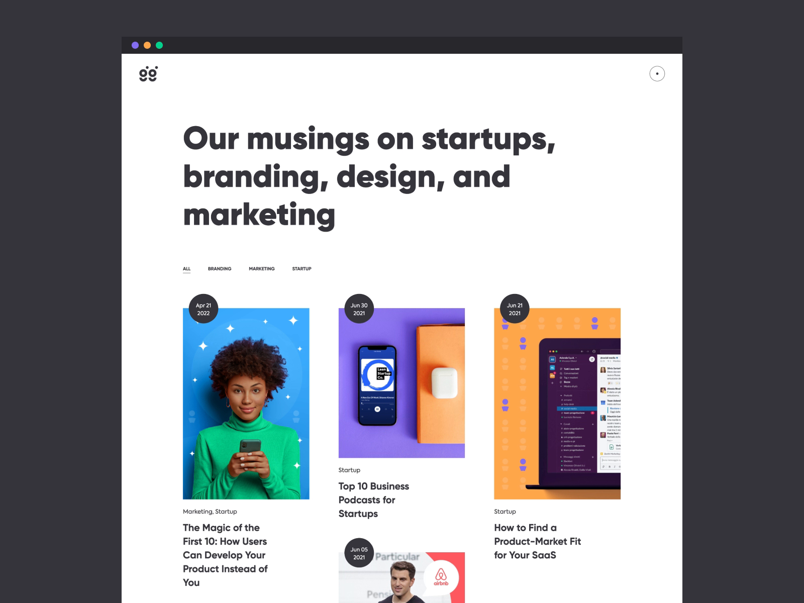 Example of Website UX/UI Design