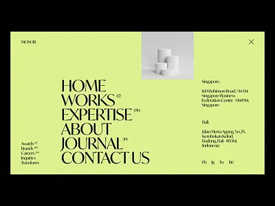 Menu Animation Concept clean design menu modern navigation ui web website