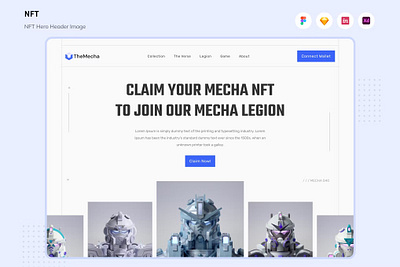 Free NFT Hero Header Image app bitcoin blockchain crypto cryptocurrency currency design ethereum future hero header illustration modern nft transaction ui ui design unique ux ux design website