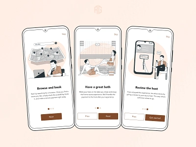 FinSauna (Onboarding) app book booking dailyui design graphic design illustration mobile onboarding sauna ui ui design ukraine ux ux design
