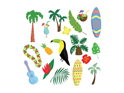 set of tropics, hawai symbol