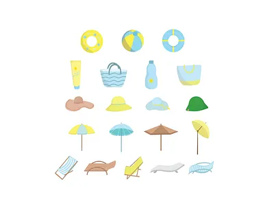 beach accessories set beach bag