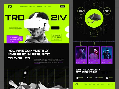 Virtual Reality Website Design ar artificial intelligence augmented reality futuristic landing page product design tech techonology ui design ux design virtual virtual experience virtual reality virtual reality website virtualreality vr webdesign website design