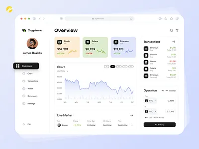 Crypto Management Web App Design bitcoin blockchain crypro app crypto crypto wallet emoney ewallet financial fintech money money management smart app trading ui ux wallet app web app web app design web design