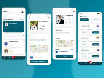 MEDICAL CARE MOBILE APP app care design doctors hospital medial care medicine mobile app product design ui ux