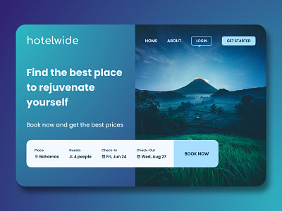Hotel booking website | Concept landing page branding design graphic design ui ux web website