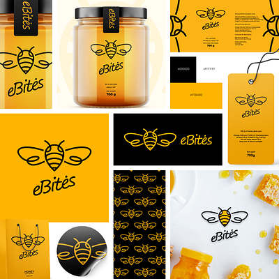 eBee branding bee branding design fly gedas meskunas glogo honey honeycomb icon identity illustration jar label logo mockup packaging pattern pin tag wing