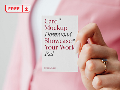 Free Business Women Holding Business Card Mockup branding business card corporate design download free freebie identity logo mockup psd template typography