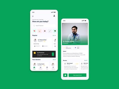 Doctor Appointment App - Mobile App UI adobe xd design design portfolio doctor app doctor app design figma figma design minimal minimal design mobile app mobile app ux design mobile ui mobile ui design mockup professional design stunning design ui uidesign uxdesign uxui design