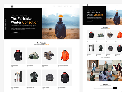 Online Store Landing Page Design beautiful design design dribbble shoot figma landing page design landing page design ux minimal mockup travel app design ui uidesign uxdesign web design web ui