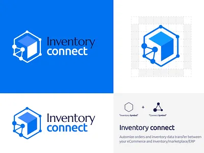 Inventory Connect - Logo branding cms logo design flat golden ratio graphic design illustration logo miniml typography ui uiux ux