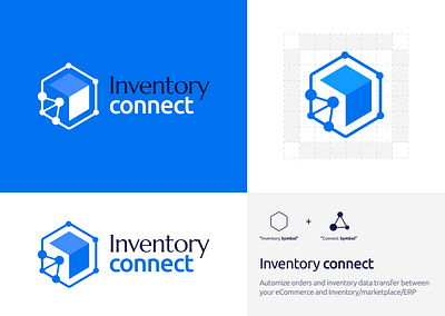 Inventory Connect - Logo branding cms logo design flat golden ratio graphic design illustration logo miniml typography ui uiux ux