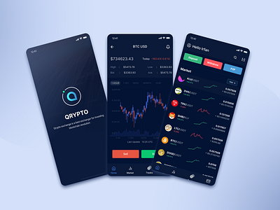 Crypto Exchange Mobile App Design adobe xd app design binance app crypto mobile app crypto ui design design figma figma mockup minimal minimal design mobile app ui ux design mockup product design professional design stunning design ui design uidesign ux design uxui design