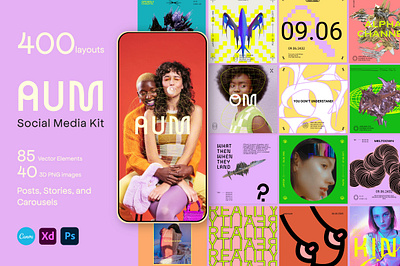 AUM - Dreamy Events & Body Positive body bodypositive canva graphic design ig stories ig template illustration instagram stories instagram template lgbtq love social ui