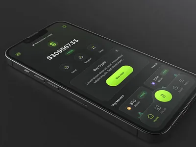 KRYPT - Crypto Wallet UI Kit 3d animation app blockchain crypto crypto wallet dark theme design mobile application motion graphics ui uiux user experience ux wallet web3