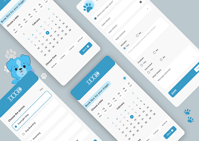 Dog care register design appdesign branding petcare ui ux