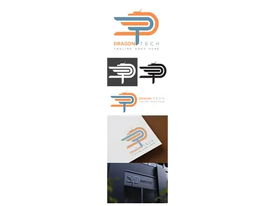 Dragon tech app branding design graphic design illustration logo typography vector