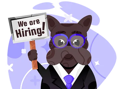 French Bulldog Illustration 2d illustration bulldog employer dog employer dog illustration dog on suit employee illustration employer french bulldog illustration frenchi dog illustration hero illustration landing page illustration sarwar ahmed shafi