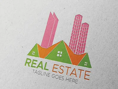 Real estate branding illustration logo vector