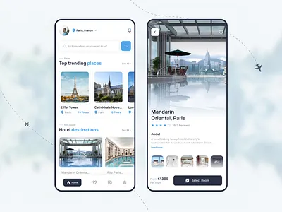 Hotel Booking App app app design booking app design hotel hotel booking mobile travel travel app traveller ui ui design uiux