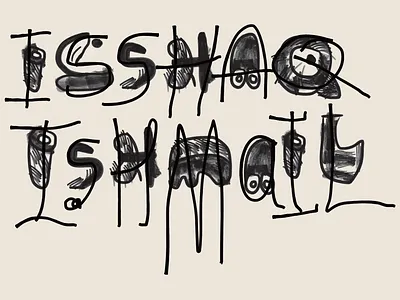 The Isshaq Font alphabet artist branding design font graphic design illustration typography