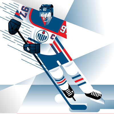 Connor Mcdavid NHL Playoffs advertising contemporary editorial hockey illustration illustrator nhl sports vector