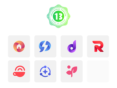 LogoLounge 13 – Selected Logos brand branding gradient identity logo mark symbol