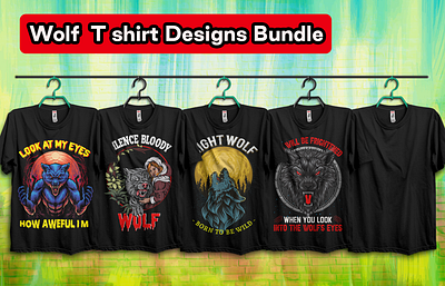 🐺🐺 Wolf T Shirt Designs Bundle 🐺🐺