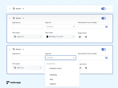 Setting the value in the order table app low code sado.app table constructor