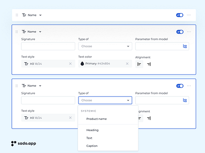 Setting the value in the order table app low code sado.app table constructor